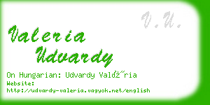 valeria udvardy business card